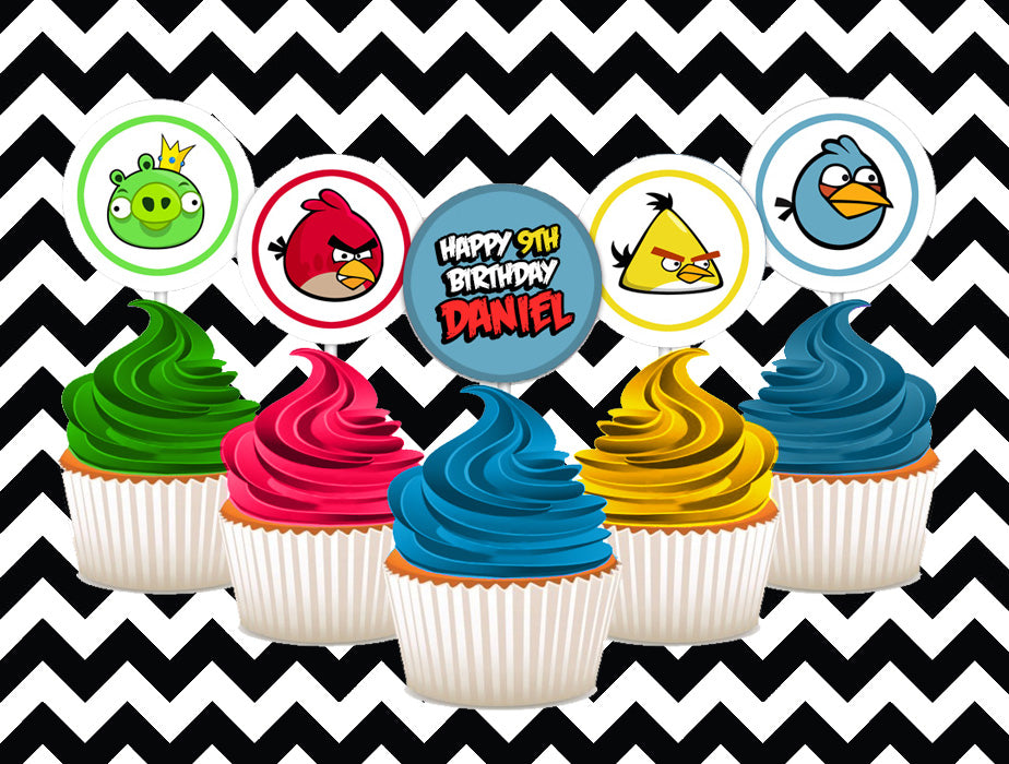 Angry birds cupcake toppers (10)