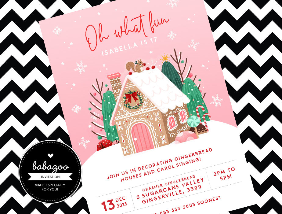 Gingerbread invitation