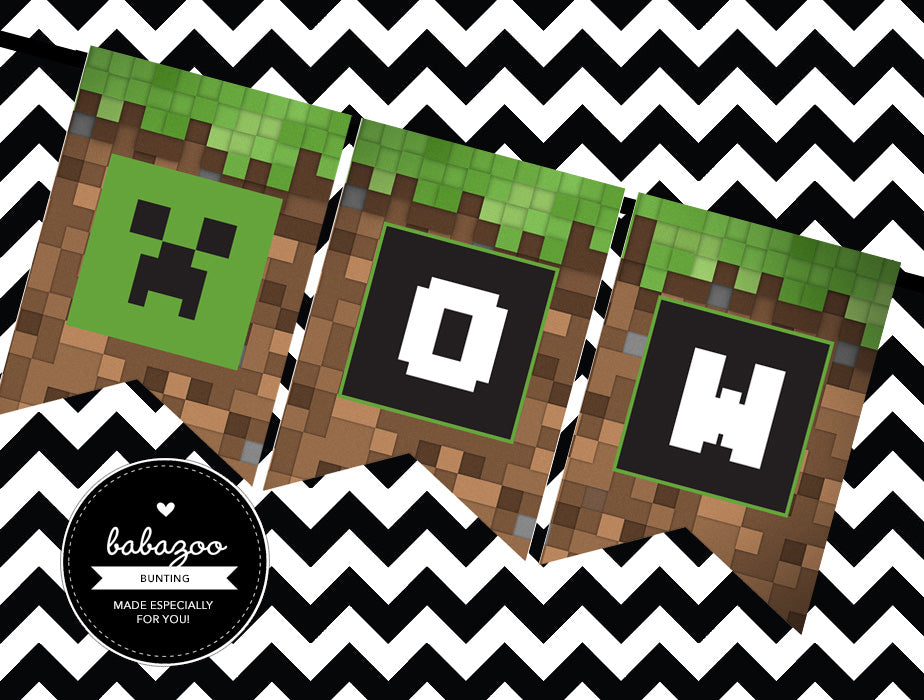 Minecraft bunting - Style 1