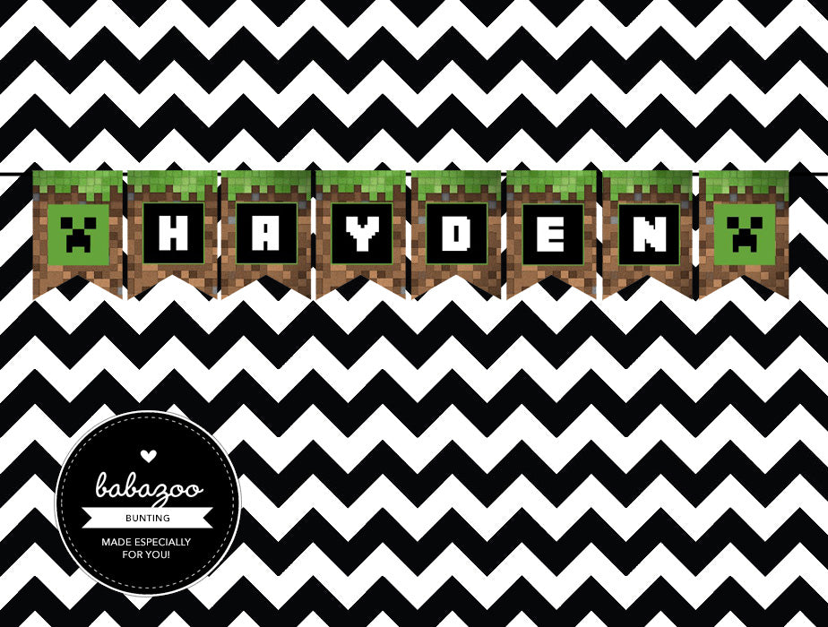 Minecraft bunting - Style 1