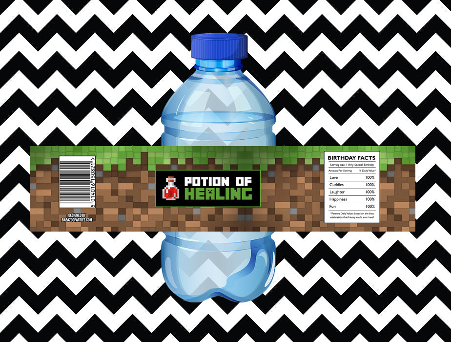 minecraft-juice-water-labels-10-babazoo-parties for Free Printable Minecraft Potion Labels Minecraft juice/water labels (10) – Babazoo Parties for Free Printable Minecraft Potion Labels