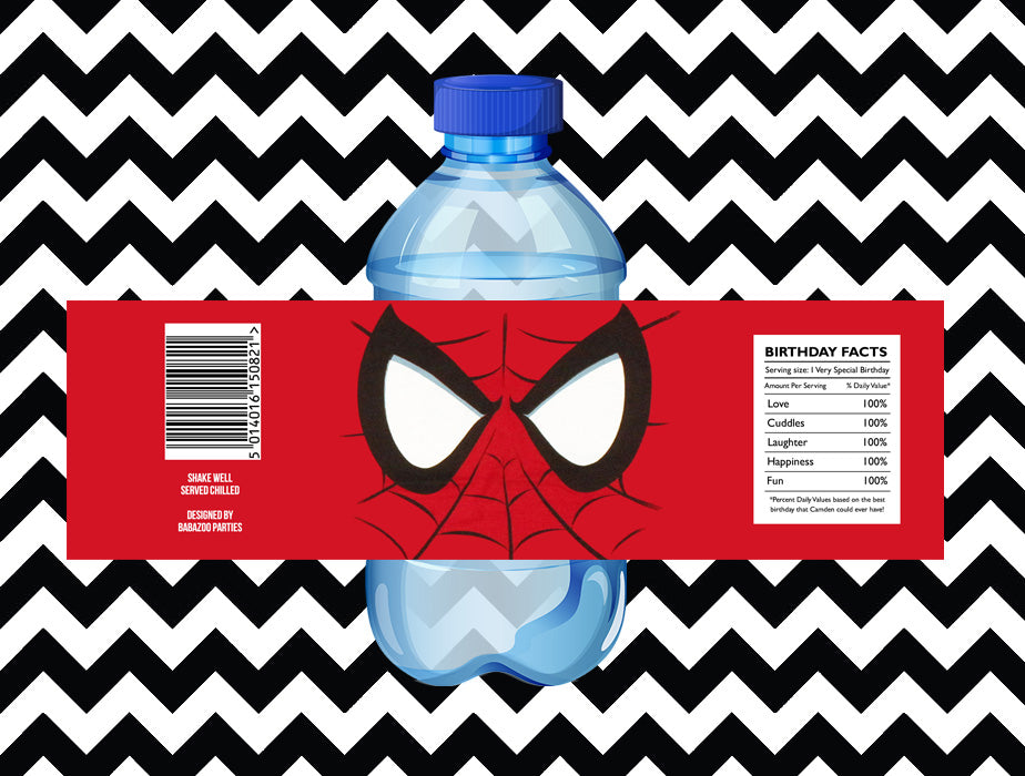 Downloadable Free Printable Spiderman Water Bottle Labels Downloadable Free Printable Spiderman Water Bottle Labels