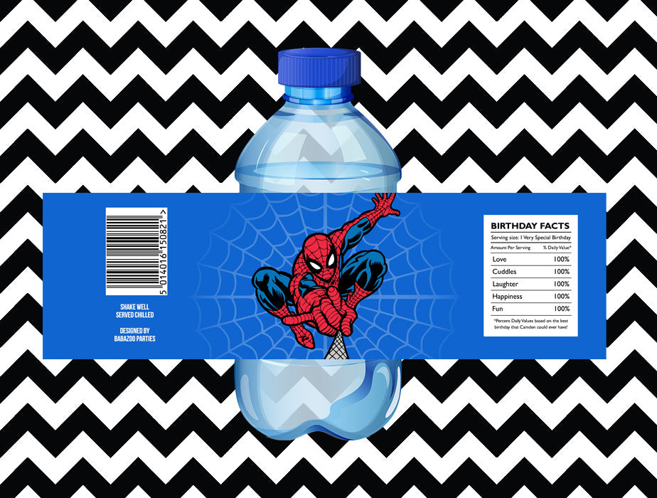 Spiderman juice/water labels (10)