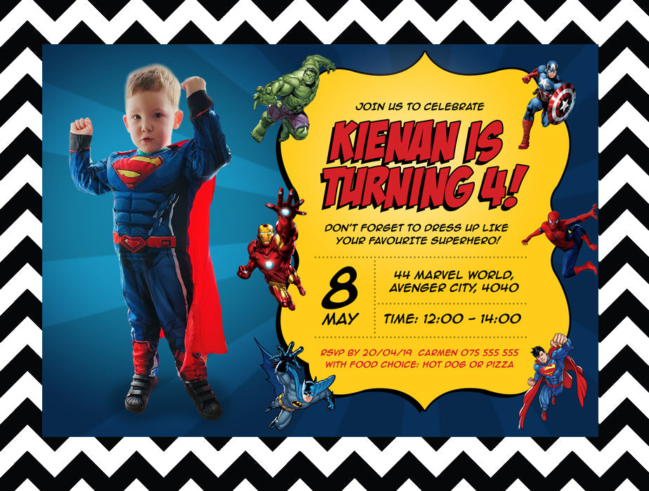Superhero Invitation (Style 2)
