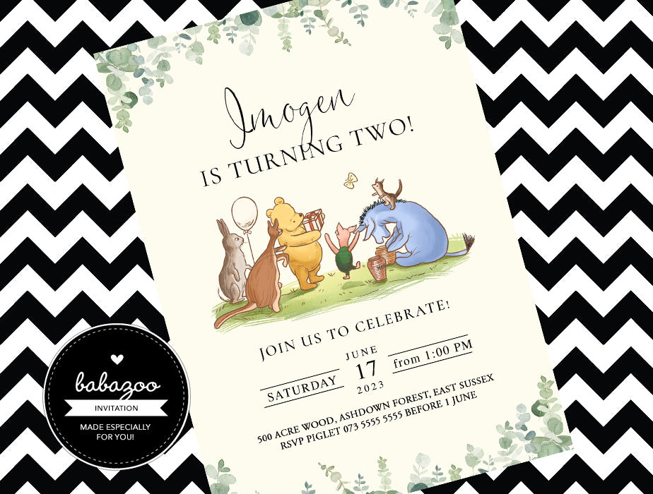 Winnie the pooh invitation