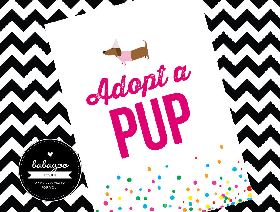 Adopt a pup poster