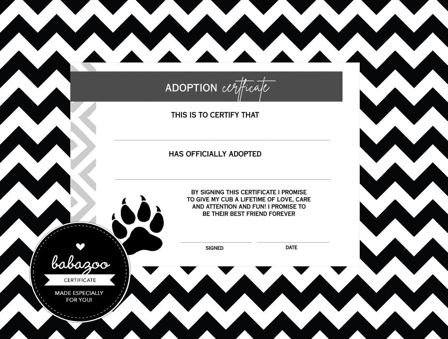 Adoption certificate (A6 size)