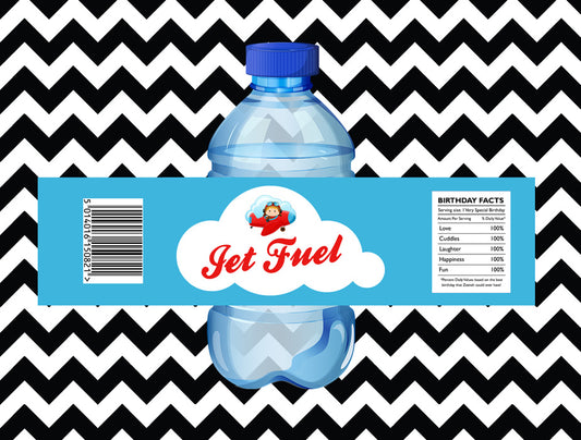 Jet fuel juice/water labels (10)