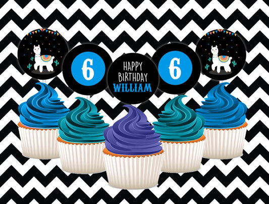 Alpaca/Llama cupcake toppers (10)