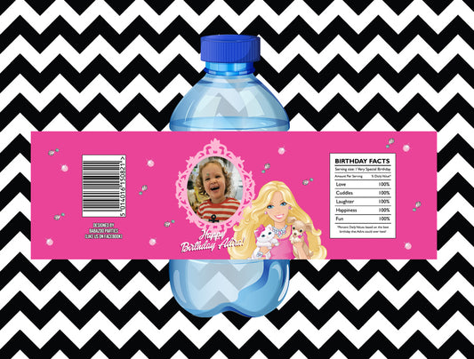 Barbie juice/water labels (10) - Style 1