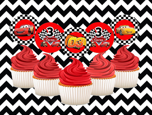 Cars cupcake toppers (10)