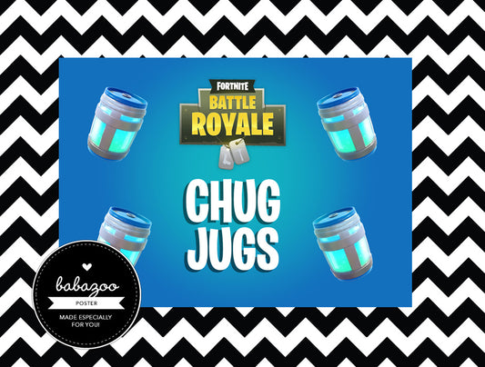 Chug Jugs Fornite poster