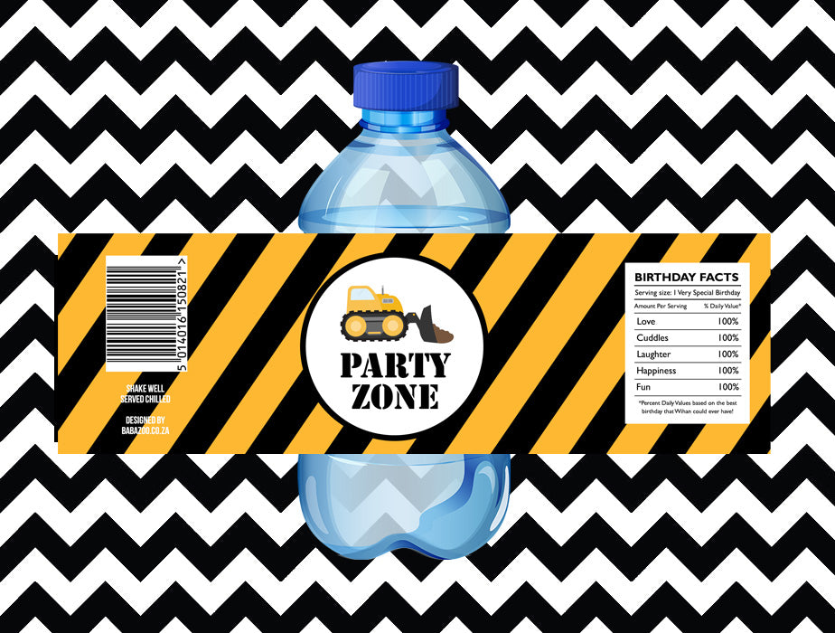 Construction juice/water labels (10)