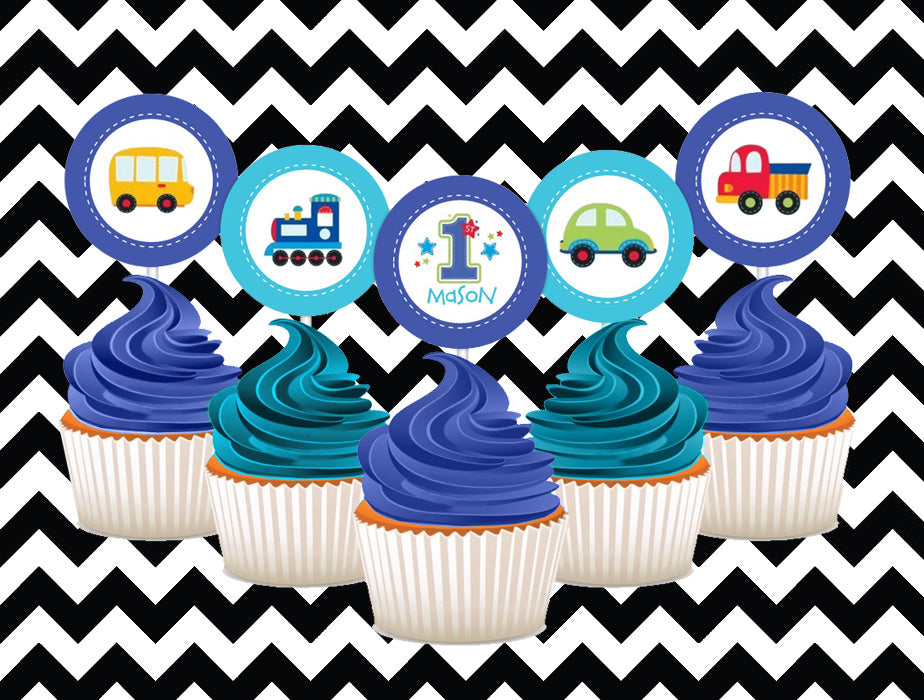 Cute car cupcake toppers (10)