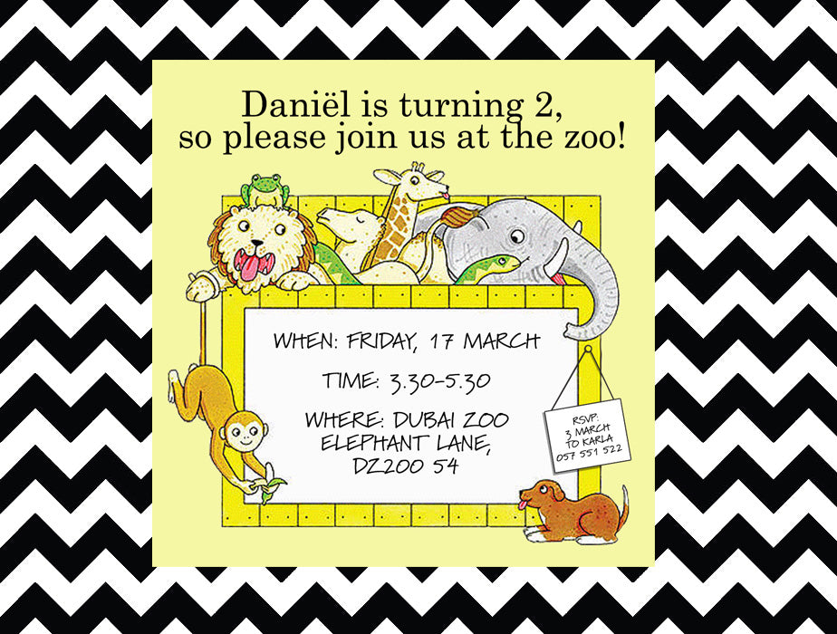 Dear Zoo Invitation