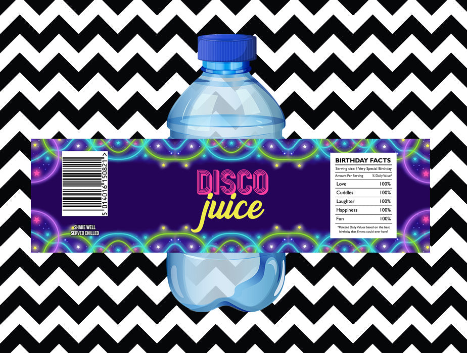 Disco juice/water labels (10)