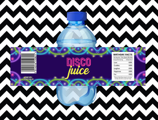 Disco juice/water labels (10)