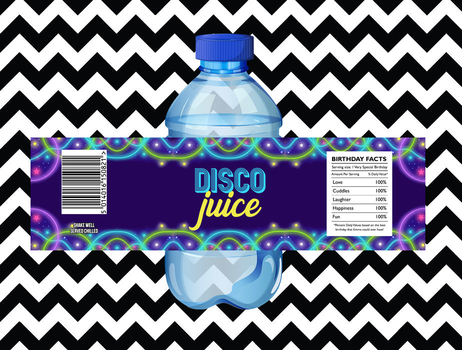 Disco juice/water labels (10)