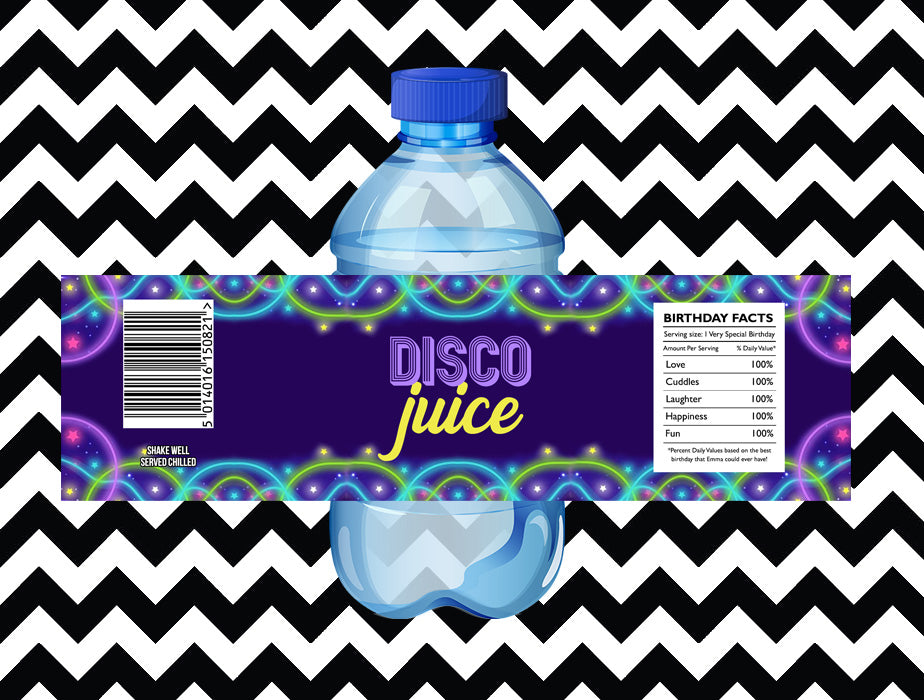 Disco juice/water labels (10)