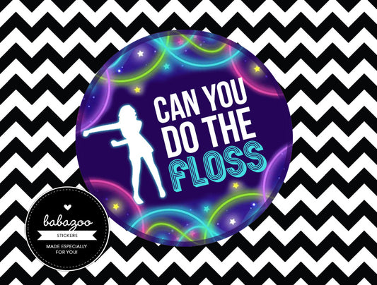 Disco floss stickers (10)
