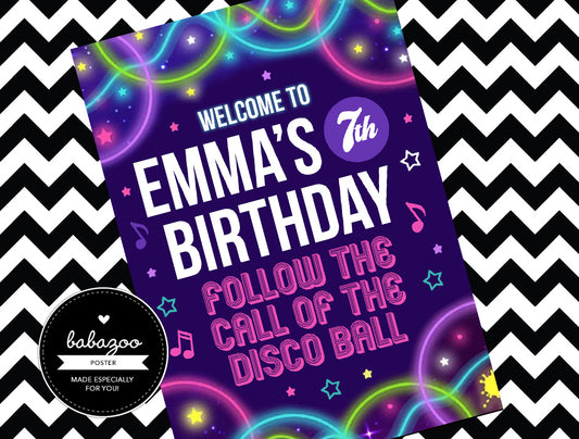Disco welcome poster