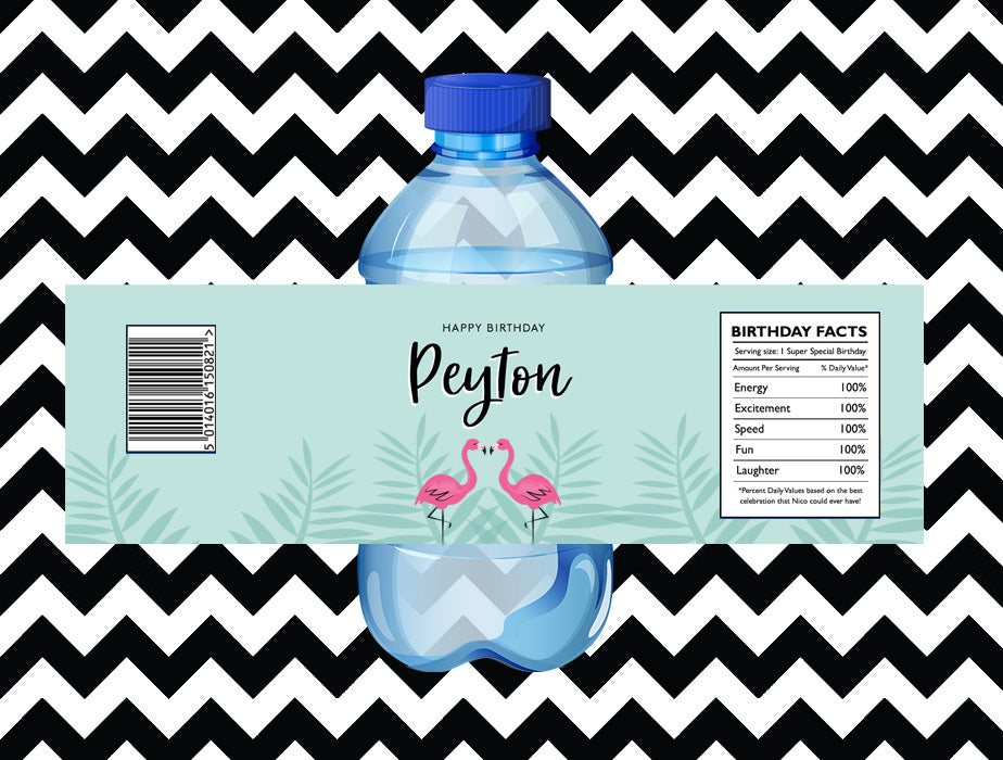 Flamingo juice/water labels (10)