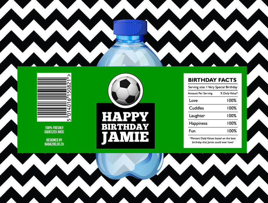 Football juice/water labels (10)