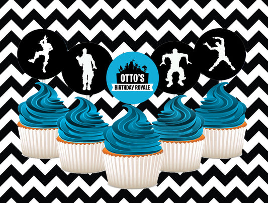 Fortnite cupcake toppers (10) - Style 2