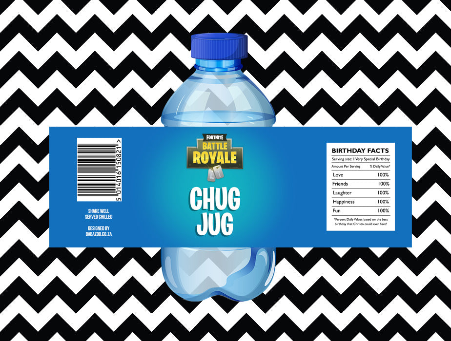 Chug Jug juice/water labels (10)