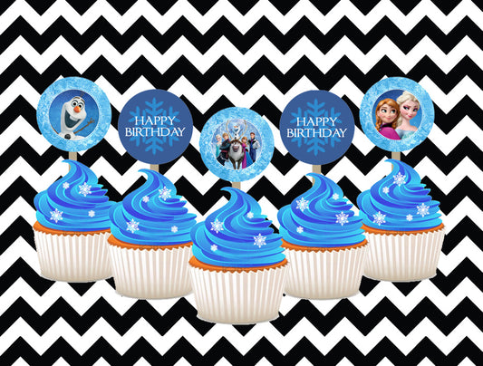 Frozen cupcake toppers (10)