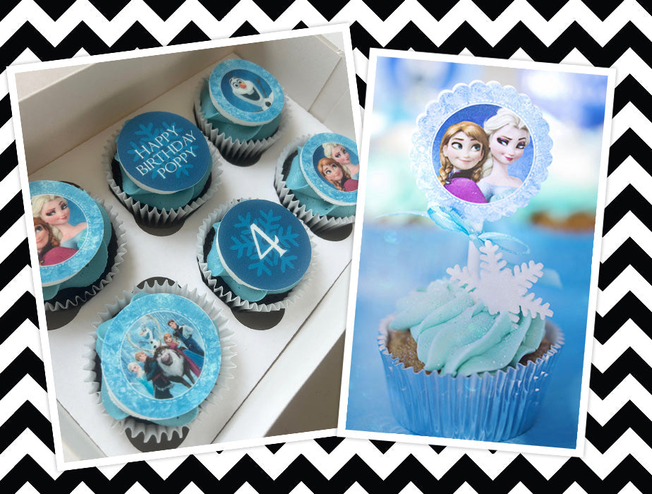 Frozen cupcake toppers (10)
