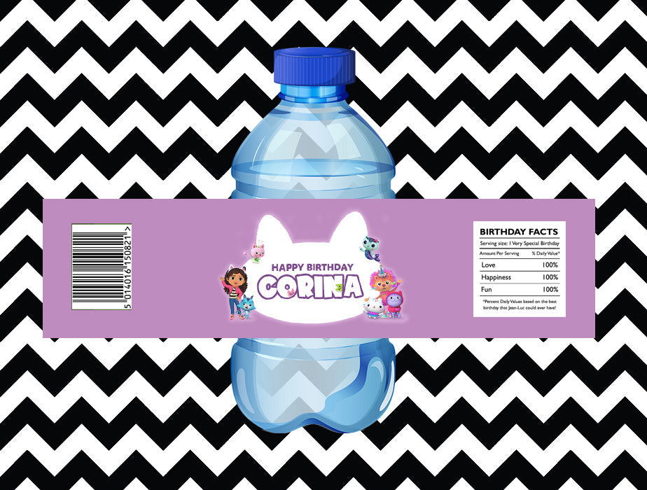 Gabby's Dollhouse juice/water labels (10)