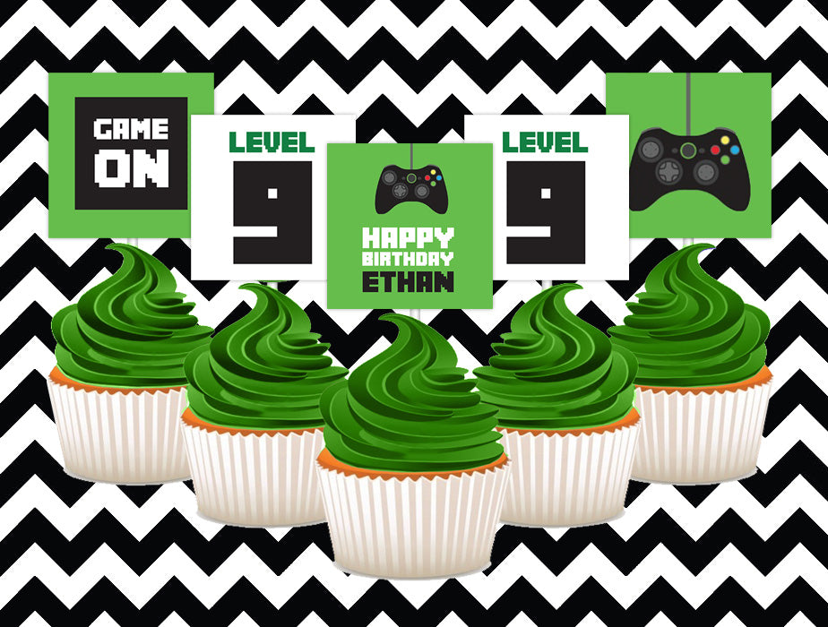 Gaming cupcake toppers (10)