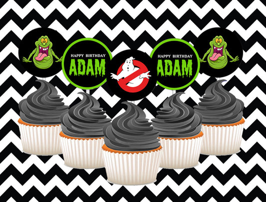Ghostbusters cupcake toppers (10)