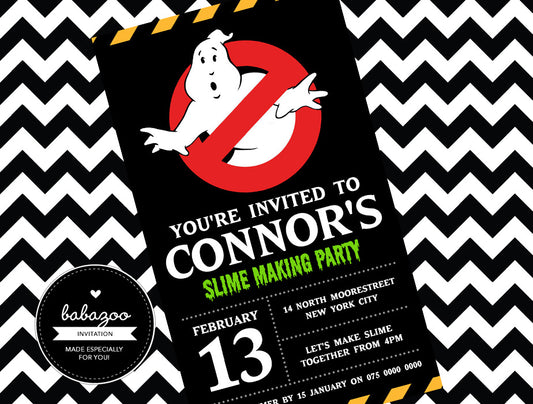 Ghostbusters Invitation