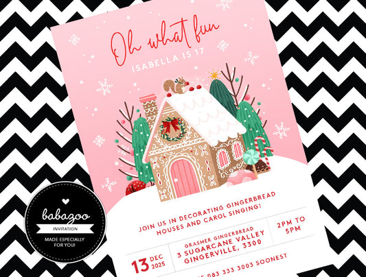 Gingerbread invitation