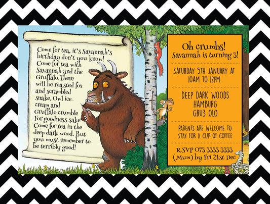 Gruffalo Invitation