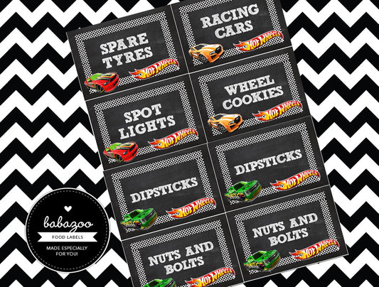 Hot wheels food labels (10)