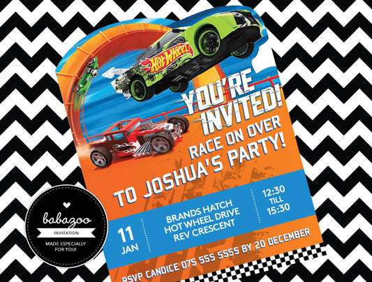 Hot Wheels Invitation