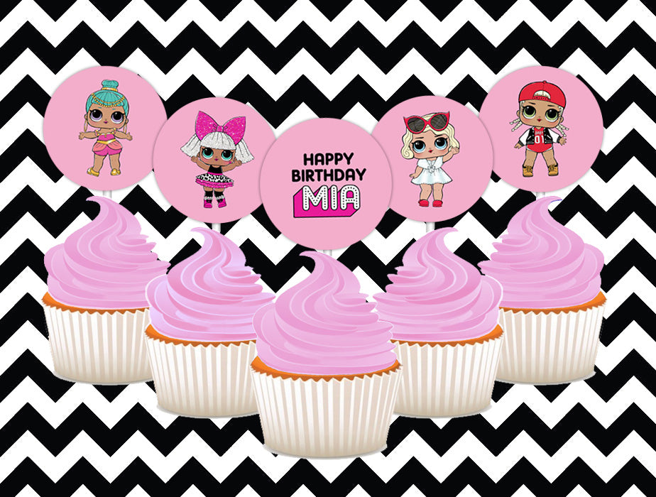 LOL dolls cupcake toppers (10)