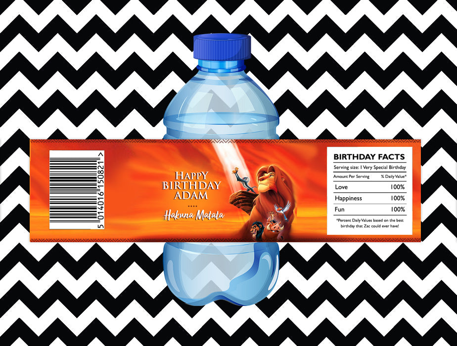 Lion King juice/water labels (10)