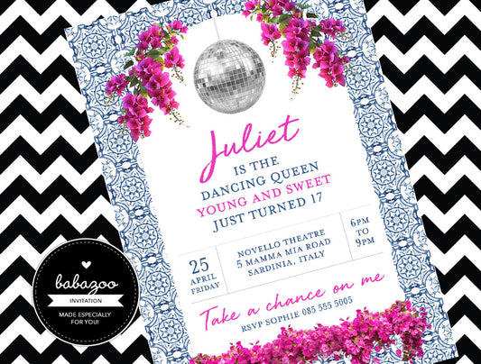 Mamma Mia invitation