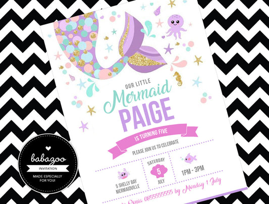 Mermaid Invitation (Style 3)