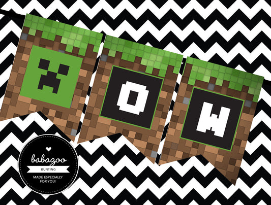 Minecraft bunting - Style 1