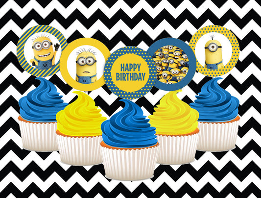 Minion cupcake toppers (10)