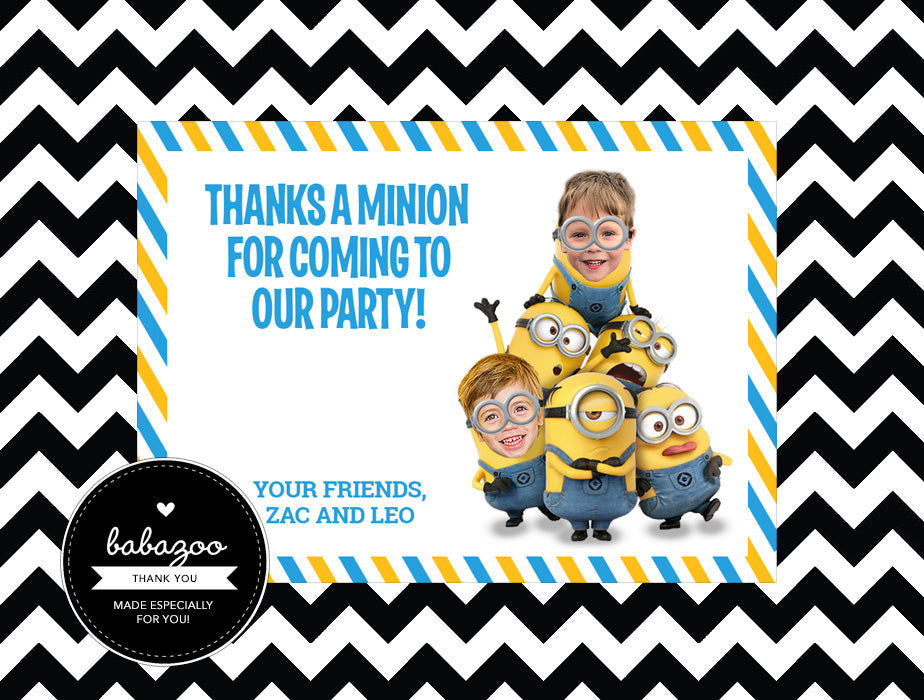 Minions thank you cards (10)