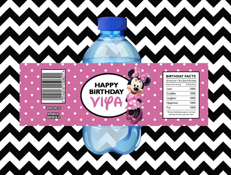 Minnie juice/water labels (10)