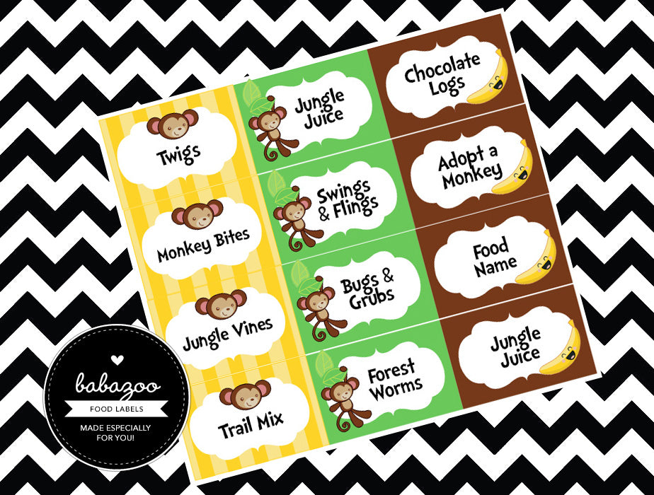 Monkey food labels (10)