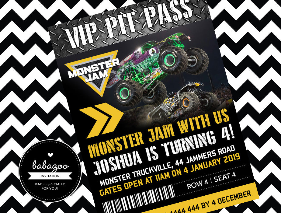 Monster Jam Invitations