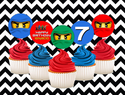 Ninjago cupcake toppers (10)